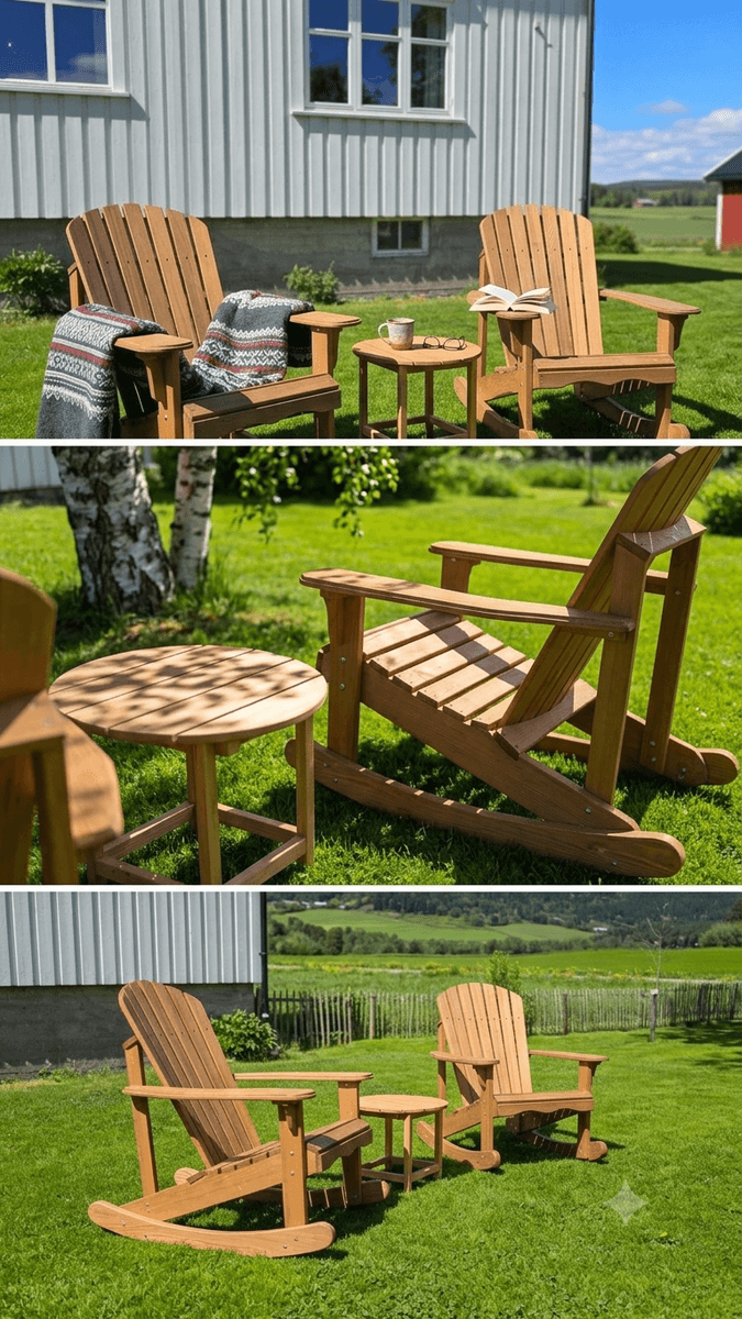 Adirondack gyngestol-sett